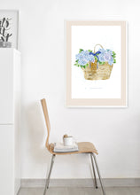 Blue Hydrangea in Basket