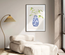 Blue Bud Vase with Branches