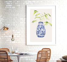 Blue Bud Vase with Branches