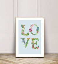 LOVE Florals (blue)
