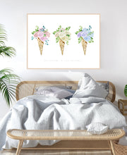 Pastel Flowers in 3 Cones