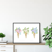Pastel Flowers in 3 Cones