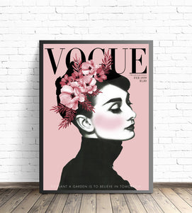 Audrey Hepburn Vogue (pink)