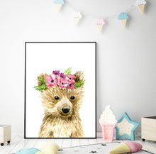 Baby Bear with Flower Crown
