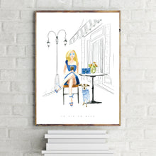 Blue Dress Cafe Paris