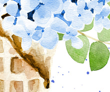 Blue Hydrangeas in Cone