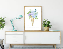 Blue Hydrangeas in Cone