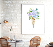 Blue Hydrangeas in Cone