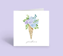 Blue floral cone (Individual Card)