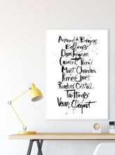 Champagne List Handwritten