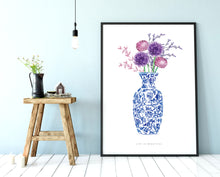 Blue Chintz Vase (tall)