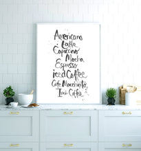 Coffee List Handwritten