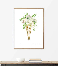 Cream Hydrangeas in Cone