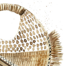 Round Rattan Beach Bag