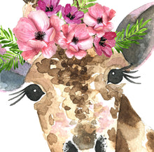 Giraffe with Flower Crown