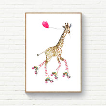 Giraffe in Roller Skates