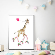 Giraffe in Roller Skates