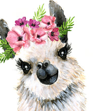 Lovely Llama with Flower Crown