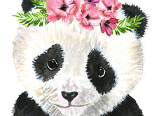 Baby Panda with Flower Crown