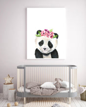 Baby Panda with Flower Crown