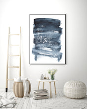 Petrol Blue Floral Abstract