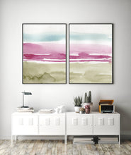 Abstract Pink Beach  - Set of Two
