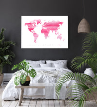 World Map - Pink
