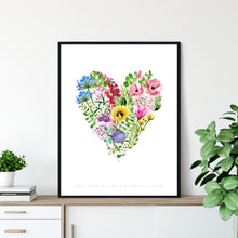 Sunflower Floral Heart