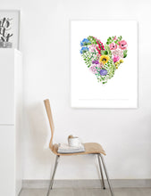 Sunflower Floral Heart