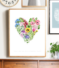 Sunflower Floral Heart