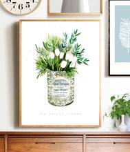 White Tulips in Vintage Can