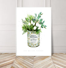 White Tulips in Vintage Can