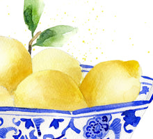 Lemons in Chinoiserie Bowl
