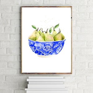 Pears in Chinoiserie Bowl