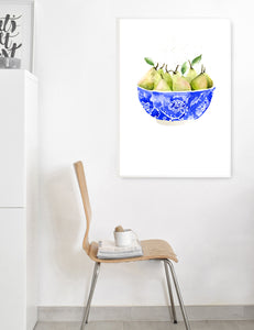 Pears in Chinoiserie Bowl