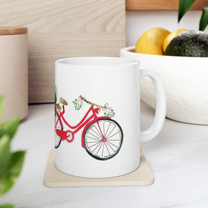 Mug Christmas Bicycle - Personalised