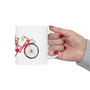 Mug Christmas Bicycle - Personalised