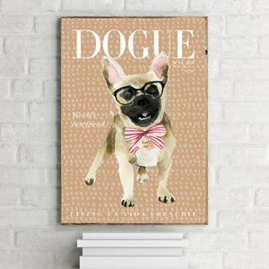 Dogue Frenchie with glasses (cream)