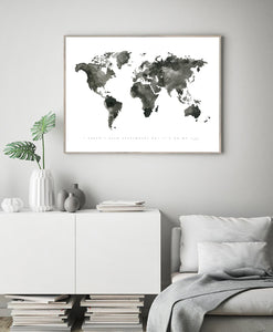 World Map - Monochrome