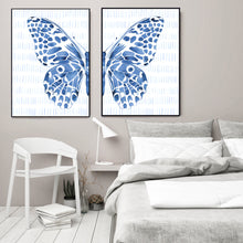 Blue Butterfly Split - Set of Two
