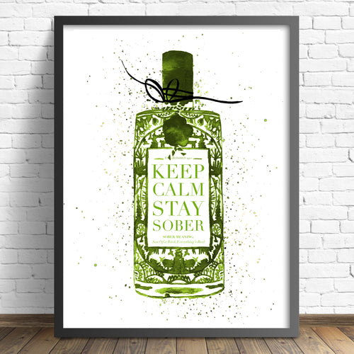 Keep Calm Stay Sober (Green)