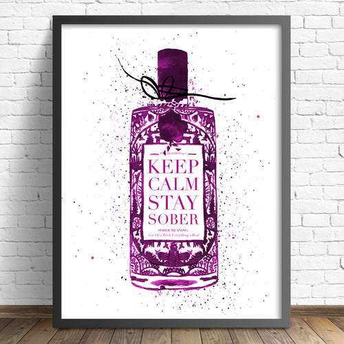 Keep Calm Stay Sober (Pink)