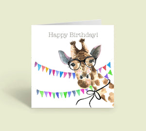 Birthday Giraffe (Individual Card)