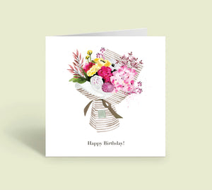 Birthday pink florals (Individual Card)