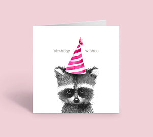 Birthday Racoon (Individual Card)
