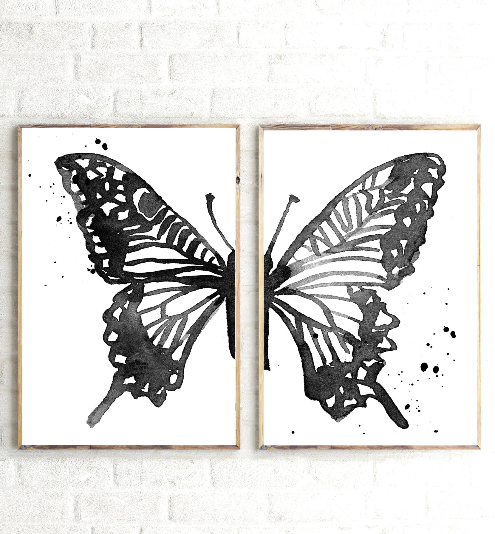 Louis Vuitton Butterfly (Horizontal) by by Jodi - Graphic Art Mercer41 Format: Silver Framed, Size: 21.5 H x 27.5 W x 0.75 D