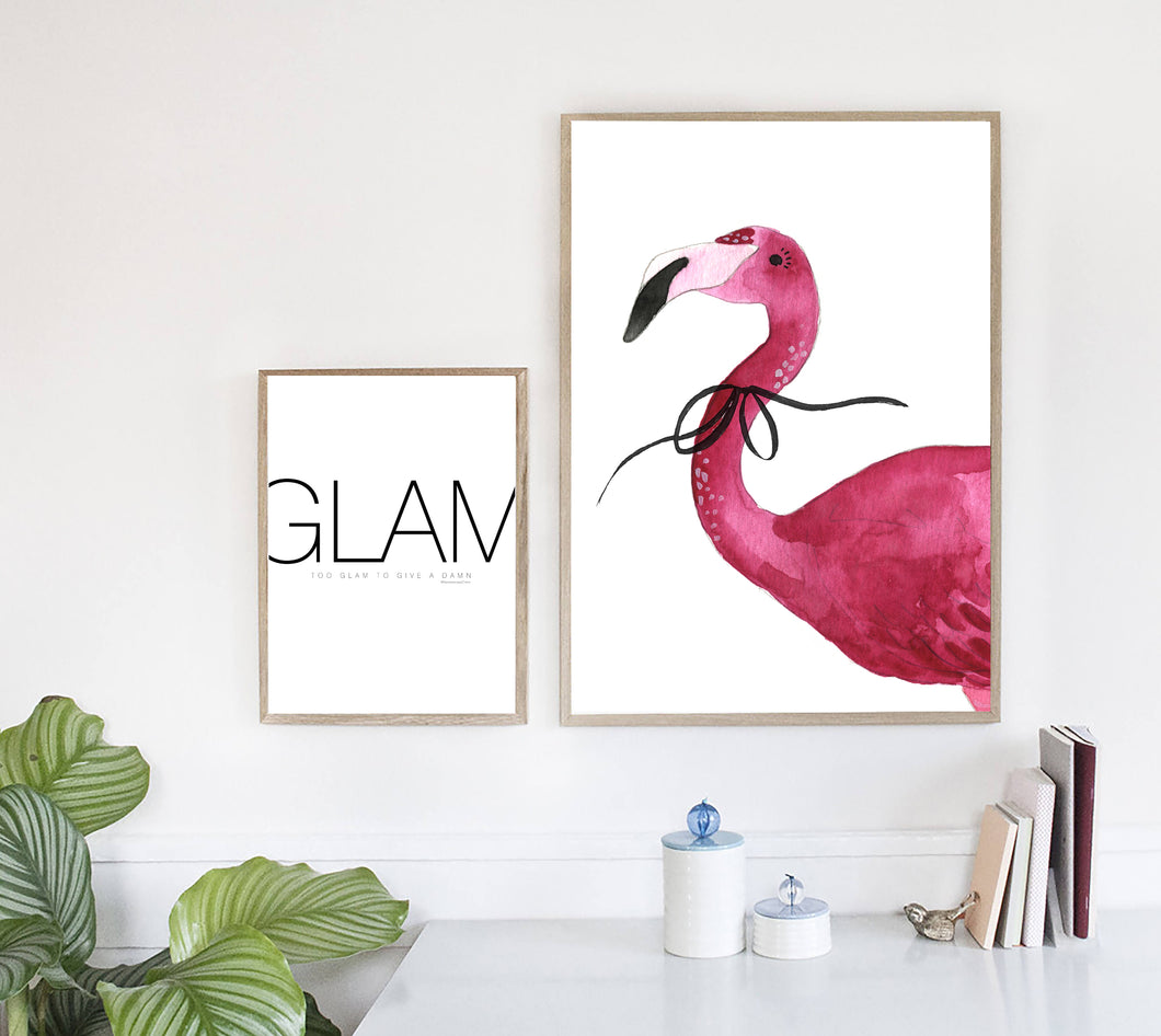 Flamingo with Bow - cropped