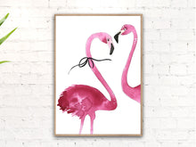 Flamingo Couple with Bow (Cropped)