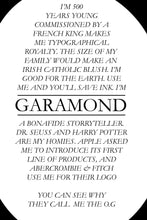 Garamond Gansta