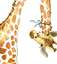 Giraffe with Pink Socks